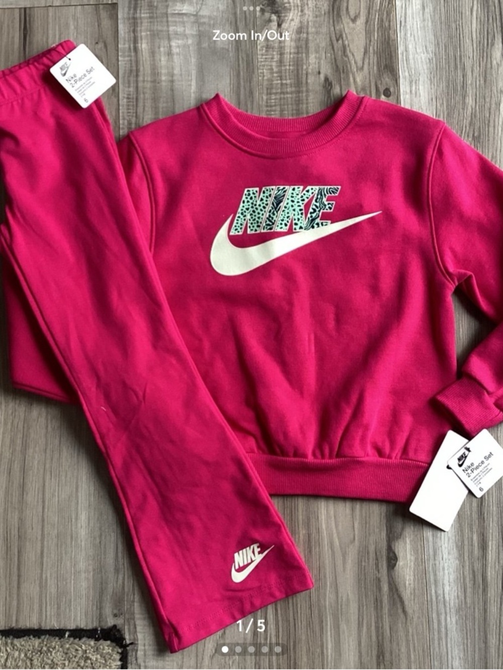 Nike girls crewneck & flare leggings set size 6(NWT) ~PRICE FIRM, NO OFFERS~